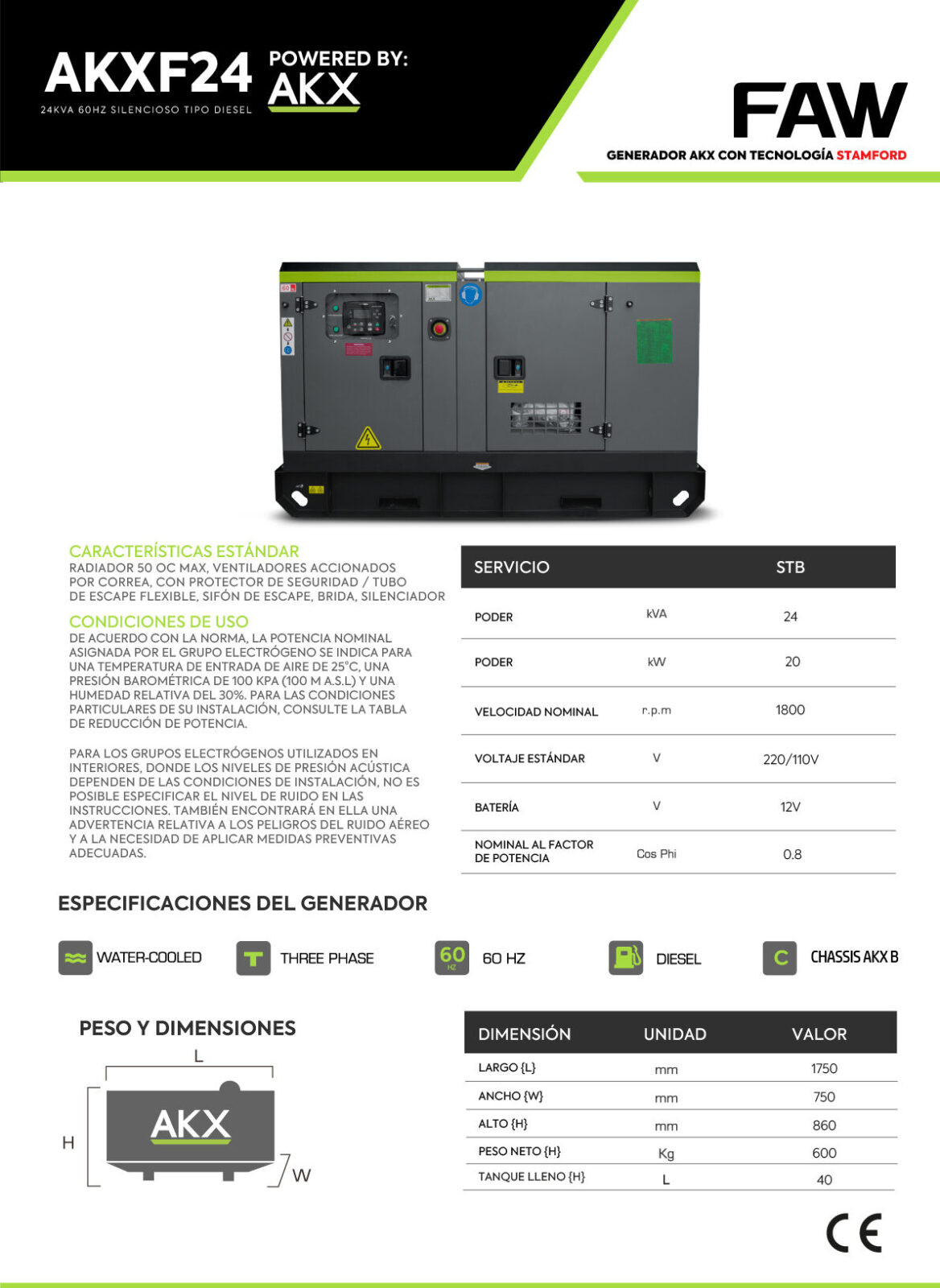 Ficha tecnica-24 KVA FAW-Energía Central