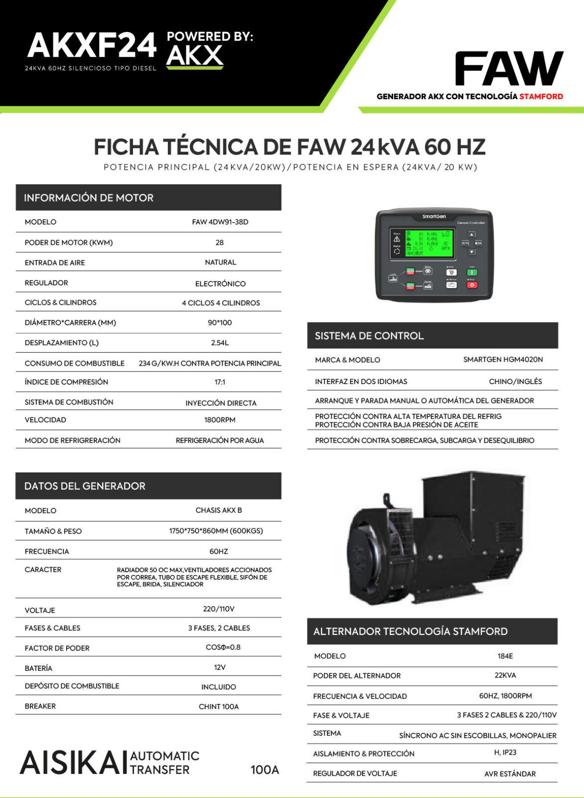 Ficha tecnica-24 KVA FAW-Energía Central
