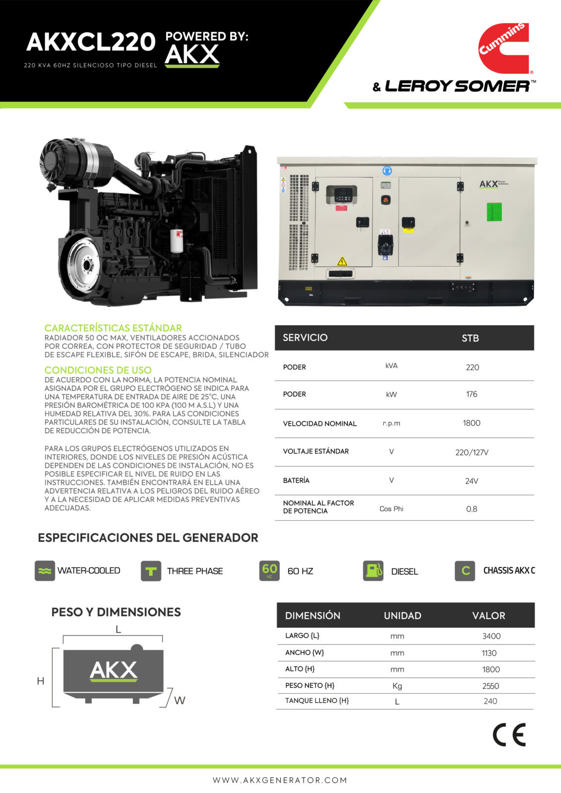 220 KVA CUMMINS 1